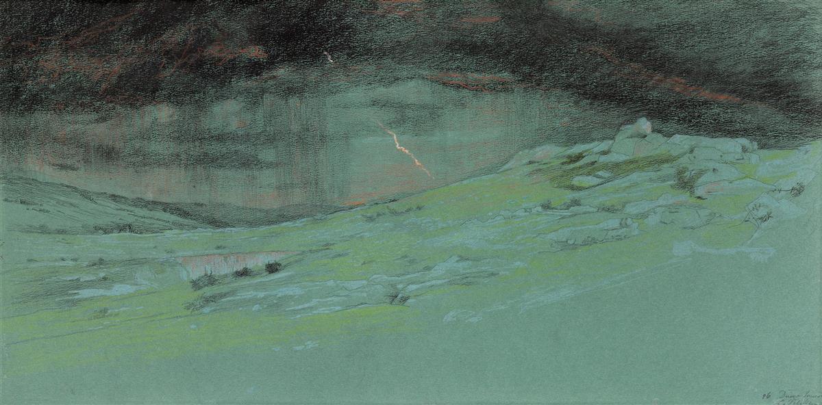 EMILIE MEDIZ-PELIKAN (Vöcklabruck 1861-1908 Dresden) The Storm.